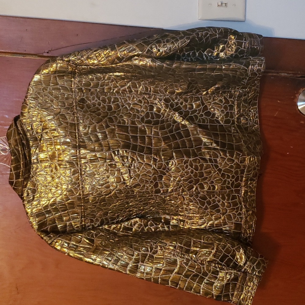 Ruby Rd. Gold metallic jacket - Picture 2 of 5